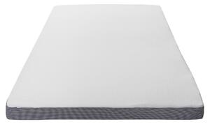 Materac nawierzchniowy biało-szary memory foam 160 x 200 cm Comfy Beliani
