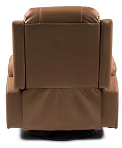 Fotel masujący rozkładany box jasnobrązowy