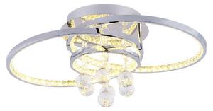 Glamour lampa sufitowa Casti pierścienie z kryształkami chrom