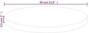 Okrągły blat do stolika, Ø30x2,5 cm, surowe drewno dębowe