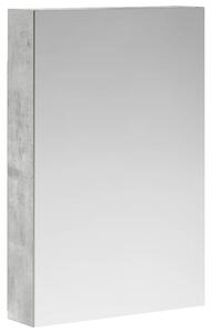 Szafka z lustrem do łazienki betonowy szary 40 x 10,5 x 60,5 cm