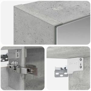 Szafka z lustrem do łazienki betonowy szary 40 x 10,5 x 60,5 cm