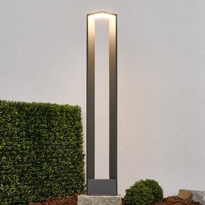Słupek oświetleniowy LED Jeny Lucande, czarny, aluminium, nowoczesny