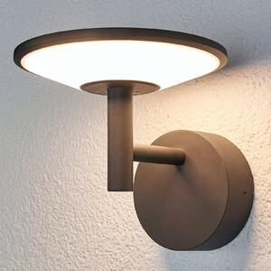 Kinkiet zewnętrzny LED Fenia Lucande, czarny, aluminium, nowoczesny