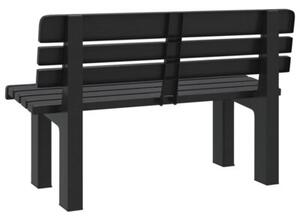 Ławka ogrodowa, antracytowa, 110x52x71 cm, polipropylen