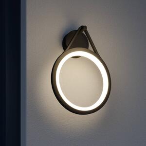 Kinkiet zewnętrzny LED Mirco Lucande, czarny, aluminium, nowoczesny