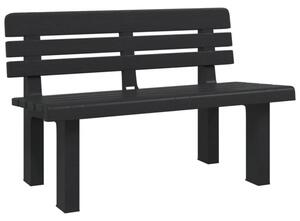 Ławka ogrodowa, antracytowa, 110x52x71 cm, polipropylen