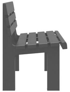 Ławka ogrodowa, antracytowa, 110x52x71 cm, polipropylen