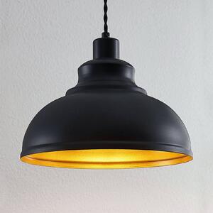 Lindby Lampa wisząca vintage Albertine, metal, czarna