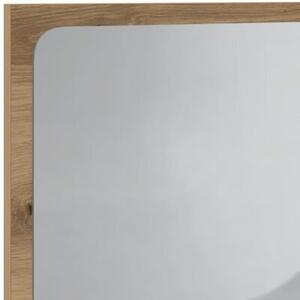 Lustro Åazienkowe z LED, dÄ b artisan, 60x8,5x38 cm