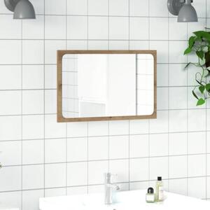 Lustro Åazienkowe z LED, dÄ b artisan, 60x8,5x38 cm