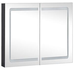 Szafka łazienkowa z lustrem i LED, 80x12,2x68 cm