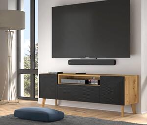 Stolik pod TV na nóżkach artisan/czarny | Umeblowana.com