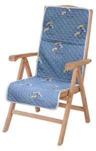 Poduszka na krzesło z oparciem BEAUTIFUL, niebieska