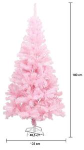 Różowa sztuczna choinka - w kilku rozmiarach -180 cm-owa