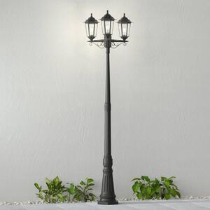 Lampa zewnętrzna Lindby Nane, 217 cm, czarna, odporność na działanie wody
