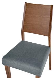 Zestaw 2 krzeseł do jadalni kauczuk tapicerowane siedzisko ciemne drewno Elmira Beliani
