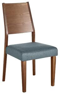 Zestaw 2 krzeseł do jadalni kauczuk tapicerowane siedzisko ciemne drewno Elmira Beliani