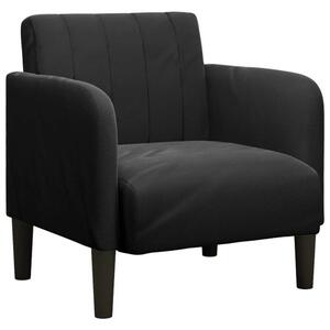 Sofa fotel z podÅokietnikami czarny 54 cm aksamit