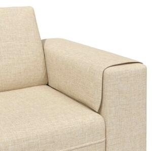 Nowoczesna sofa kremowa z podÅokietnikami i brÄ zowymi nogami - komfort i styl dla czterech osÃ³b