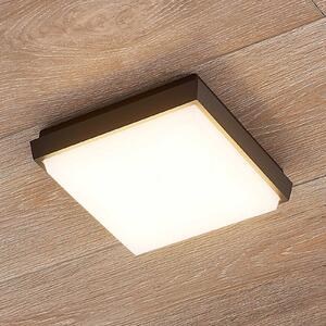 Lucande Amra lampa sufitowa zewnętrzna LED 17,5 cm, aluminiowy / szary / cynkowy, tworzywo sztuczne, nowoczesny