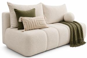 Kremowa sofa nowoczesna boucle z funkcją spania L9-H07