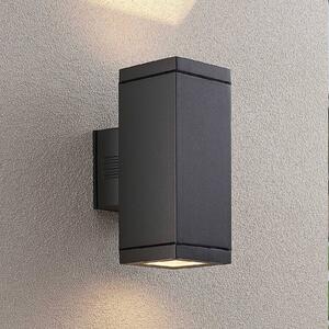Kinkiet zewnętrzny Stani Lucande, możliwość ściemniania, aluminiowy / szary / cynkowy, aluminium, nowoczesny