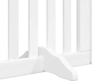 Składana bramka dla psa, z drzwiami, 4 panele, biała, 320 cm