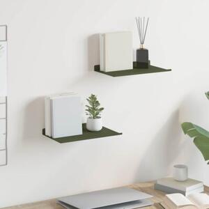 Wisząca półka z matowej stali w kolorze oliwkowym - nowoczesny design i oszczędność miejsca