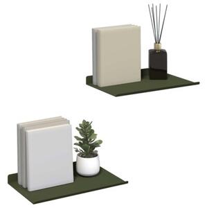 Wisząca półka z matowej stali w kolorze oliwkowym - nowoczesny design i oszczędność miejsca