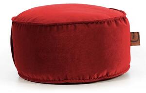 Podnóżek DOT XL AllureVelvet – aksamitny podnóżek do puf czerwony