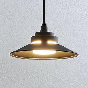 Lindby Lampa wisząca zewnętrzna LED Cassia, ciemnoszara