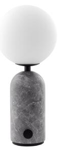 Lampa Stołowa Globen Lighting, Torrano, ściemnialny, szary, salon, kamień, design