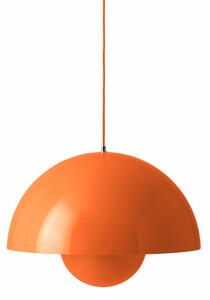 Lampa Wisząca &Tradition, Flowerpot VP2, ściemnialny, pomarańczowy, salon, aluminium, design