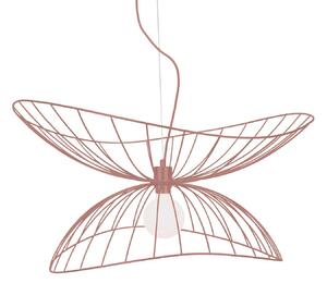 Lampa Wisząca Globen Lighting, RAY, ściemnialny, pudrowy róż, salon, metal, nowoczesny