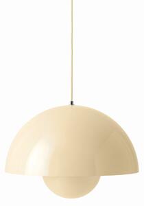 Lampa Wisząca &Tradition, Flowerpot VP2, ściemnialny, beżowy, salon, aluminium, design