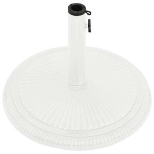 Podstawa pod parasol, biała, 45x45x30 cm, żeliwo