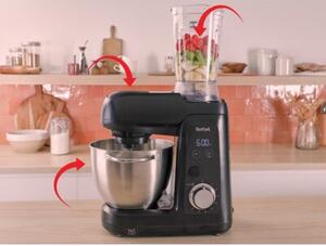 Robot kuchenny planetarny TEFAL Bake Partner Pro QB5458F0 1100W z maszynką do mięsa blenderem kielichowym i szatkownicą