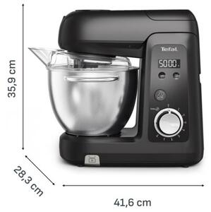 Robot kuchenny planetarny TEFAL Bake Partner Pro QB5458F0 1100W z maszynką do mięsa blenderem kielichowym i szatkownicą