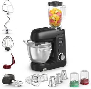 Robot kuchenny planetarny TEFAL Bake Partner Pro QB5458F0 1100W z maszynką do mięsa blenderem kielichowym i szatkownicą