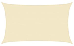 Żagiel przeciwsłoneczny, 160 g/m², kremowy, 5x8 m, hdpe