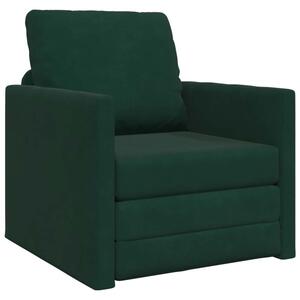 Sofa bed ciemna zieleÅ 74 x 77 x 81 cm aksamit
