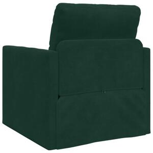 Sofa bed ciemna zieleÅ 74 x 77 x 81 cm aksamit