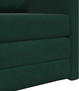 Sofa bed ciemna zieleÅ 74 x 77 x 81 cm aksamit