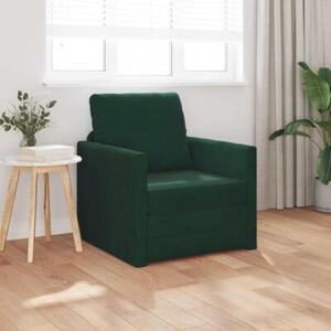 Sofa bed ciemna zieleÅ 74 x 77 x 81 cm aksamit