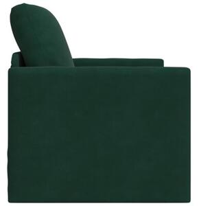 Sofa bed ciemna zieleÅ 74 x 77 x 81 cm aksamit