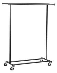 Stojak na ubrania INEZ na kółkach, maks. 90kg, 83,5x45x160cm, czarna SongmicsHome