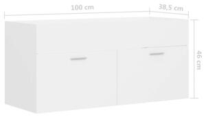 Szafka pod umywalkę, biała, 100x38,5x46 cm