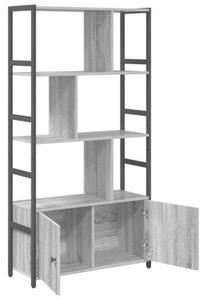 Półka na książki szary dąb sonoma 80 x 30 x 155,5 cm