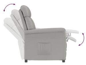 Fotel recliner jasnoszary jasnoszary 70.5 x 96.5 x 95 cm